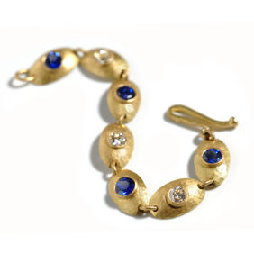 gold sapphire bracelet