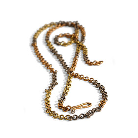 White,Yellow and Rose Gold Necklace 