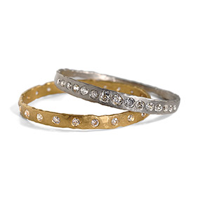 Gold and Diamond Bangles