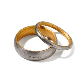 Platinum gold wedding ring