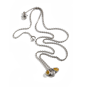 Platinum charm necklace