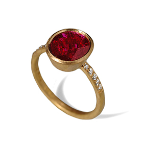 Oval ruby ring
