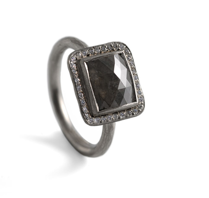 Grey Diamond Ring