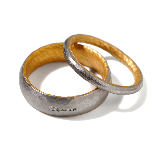 Platinum gold wedding ring