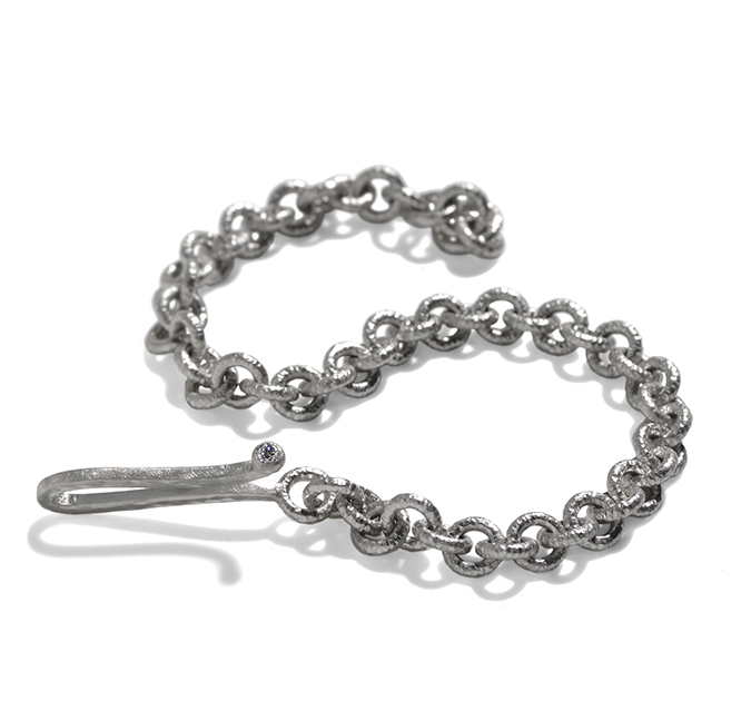 Platinum link bracelet