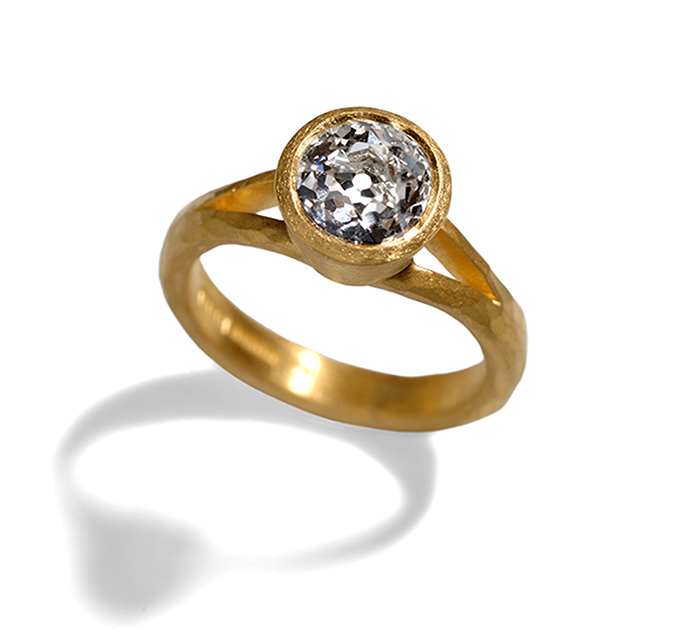 22ct gold split band ring